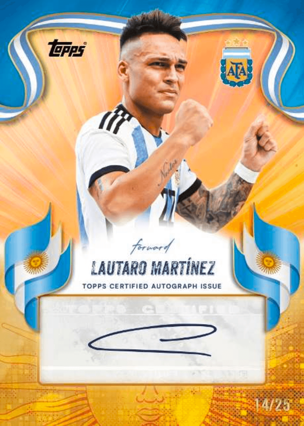 Example Topps Argentina Team Set Card
