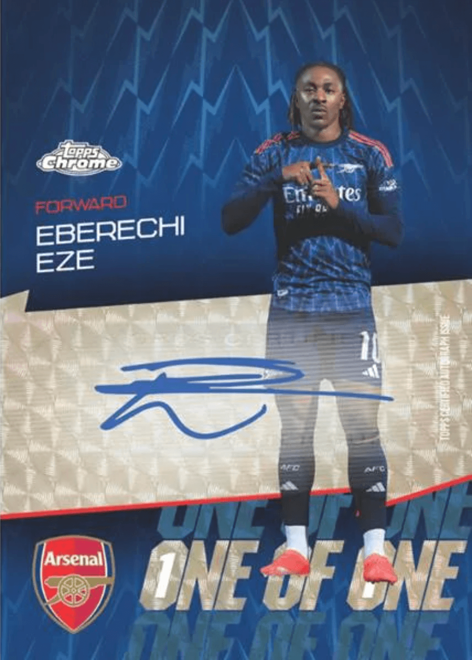 Example Topps Arsenal Chrome Card