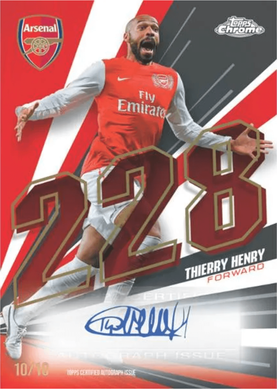 Example Topps Arsenal Chrome Card