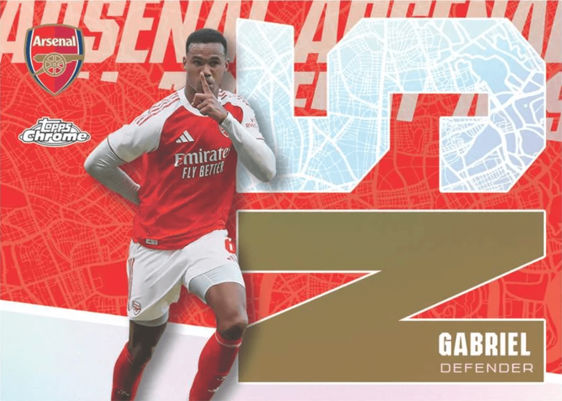 Example Topps Arsenal Chrome Card