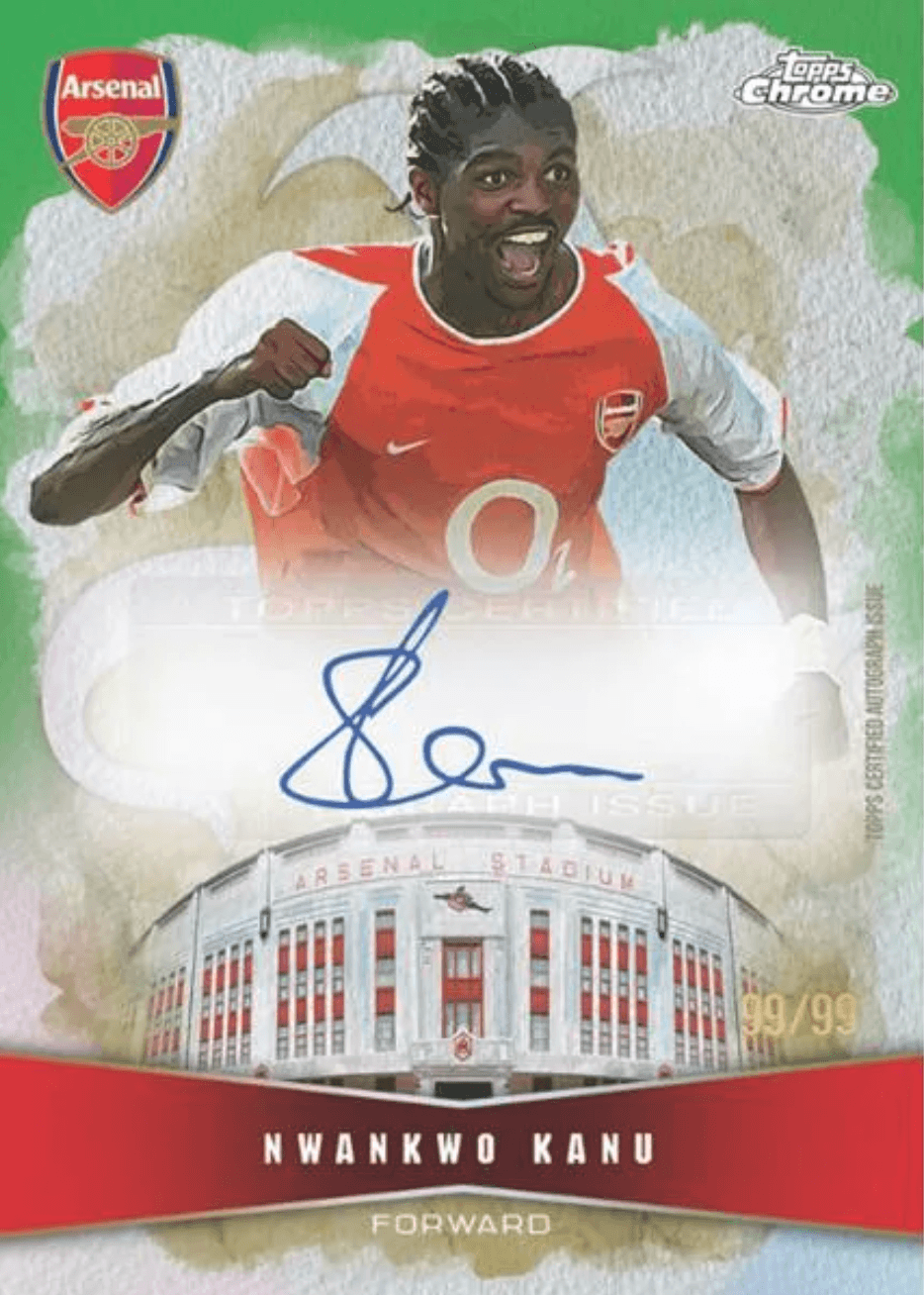 Example Topps Arsenal Chrome Card