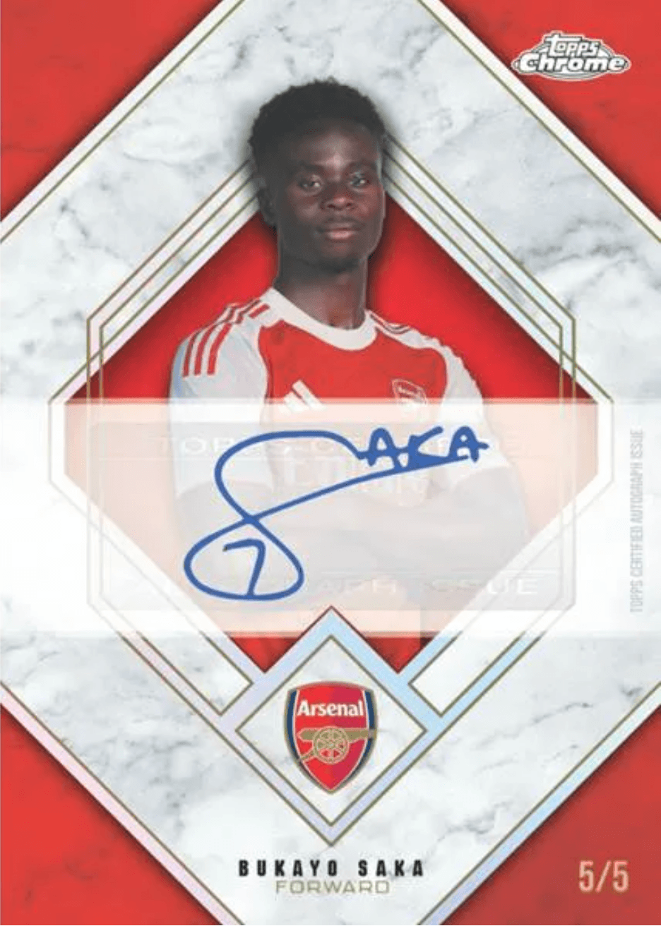 Example Topps Arsenal Chrome Card