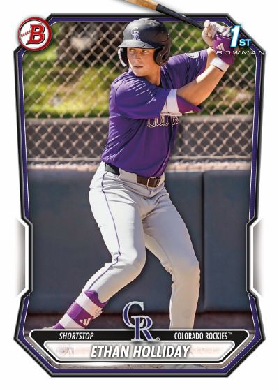 Example Topps Bowman Baseball Card