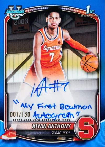 Example Topps Bowman Basketball Card