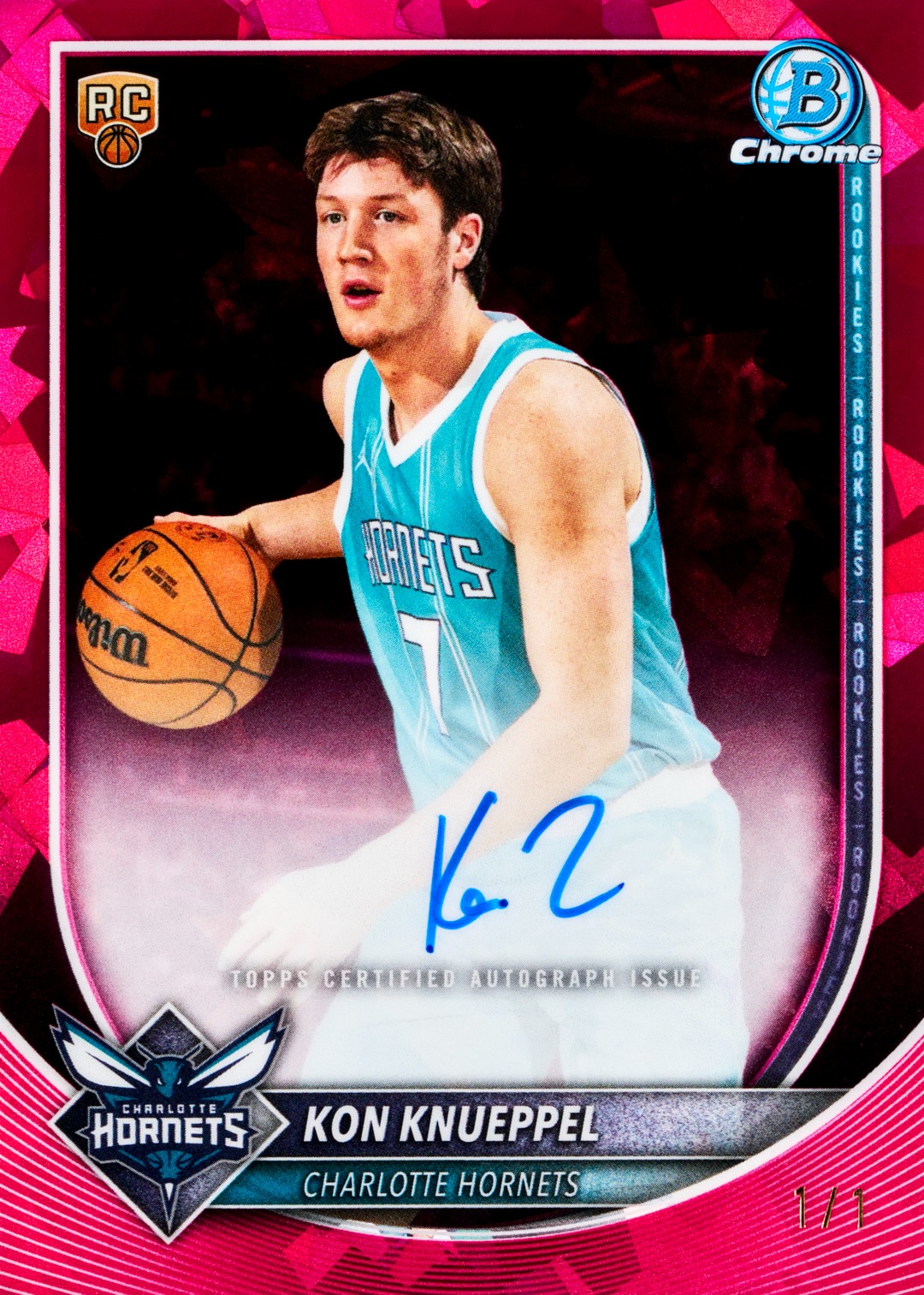 Example Topps Bowman Basketball Sapphire Card
