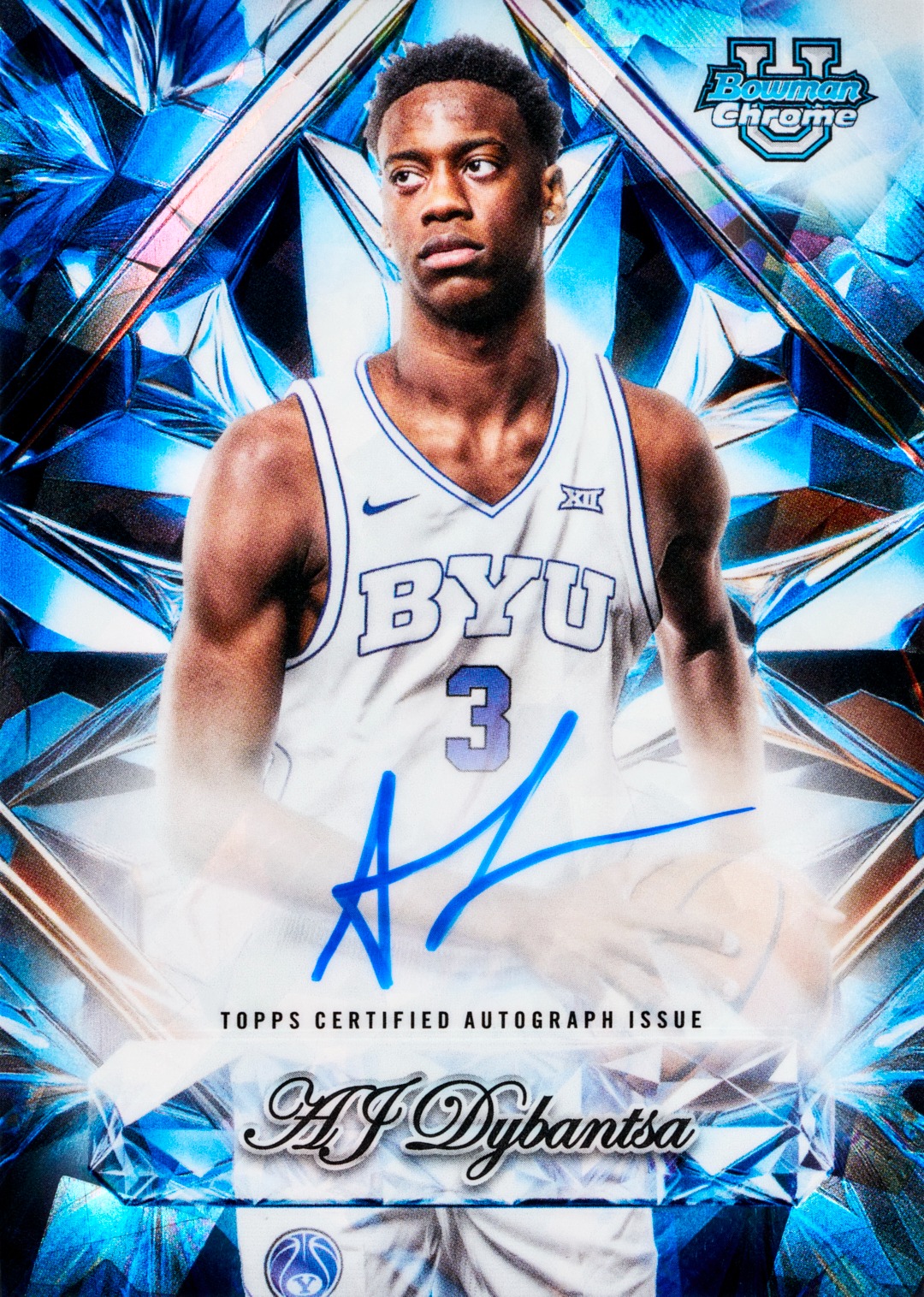 Example Topps Bowman Basketball Sapphire Card