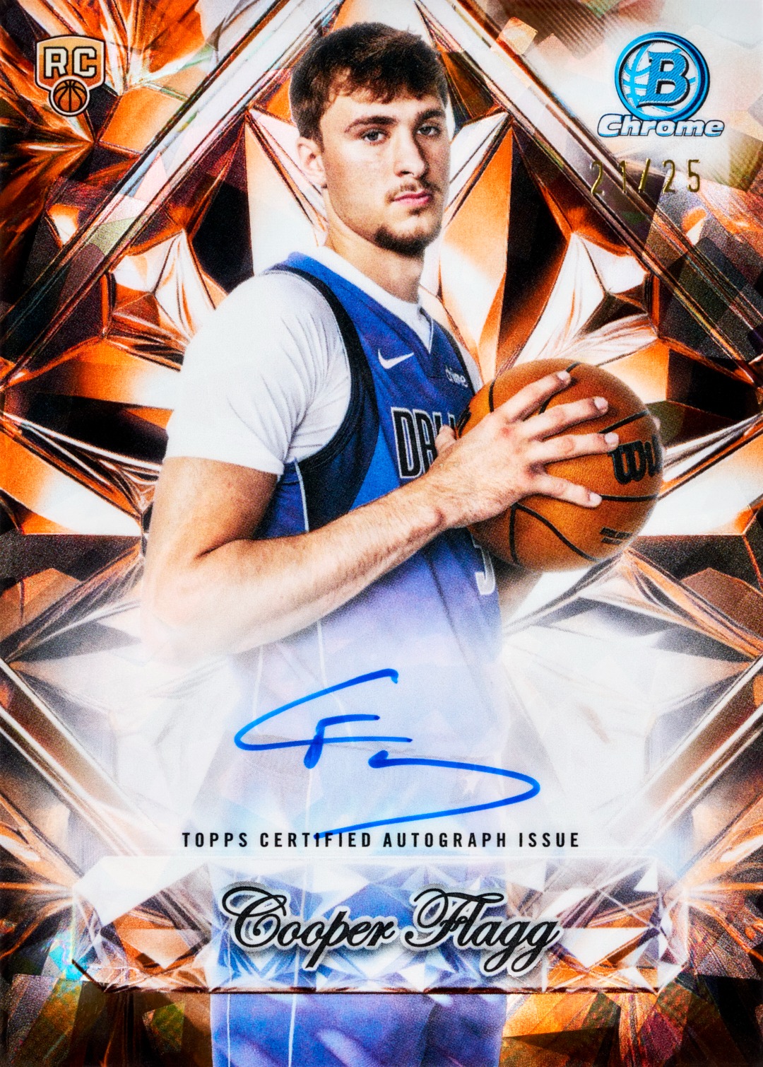 Example Topps Bowman Basketball Sapphire Card
