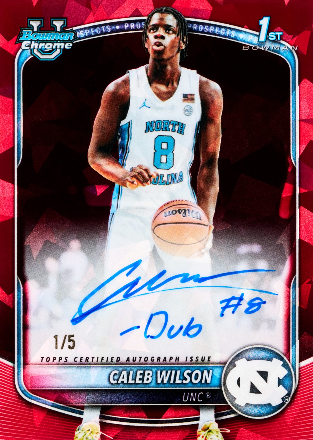 Example Topps Bowman Basketball Sapphire Card