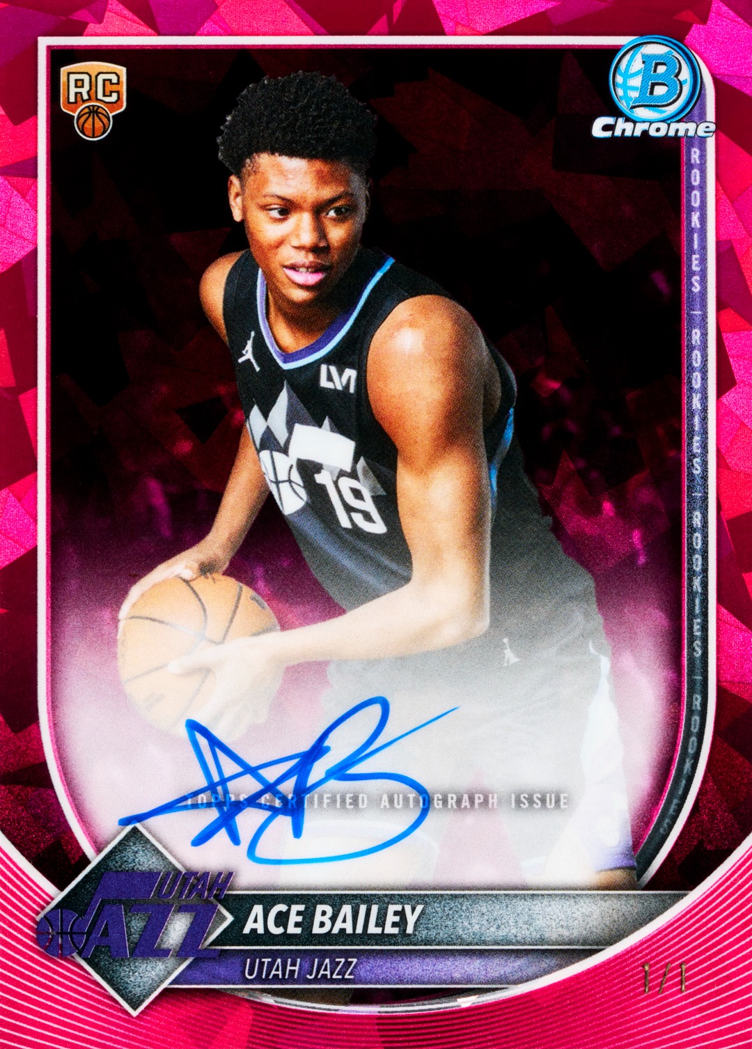 Example Topps Bowman Basketball Sapphire Card