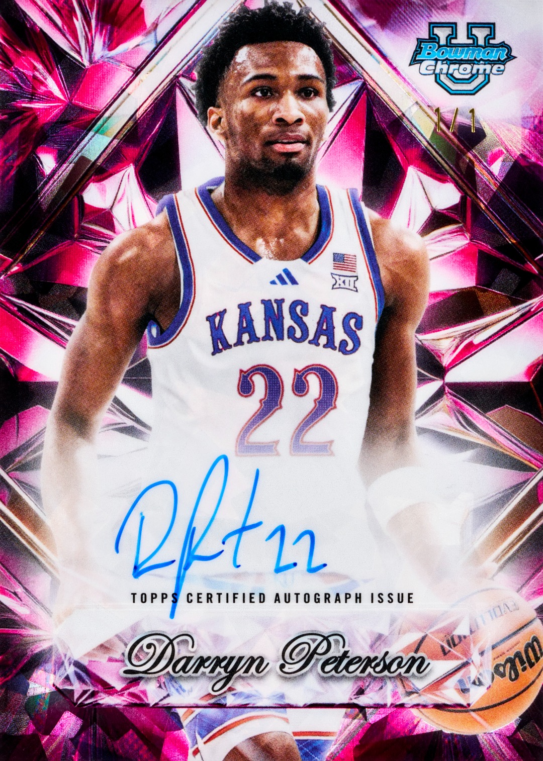 Example Topps Bowman Basketball Sapphire Card