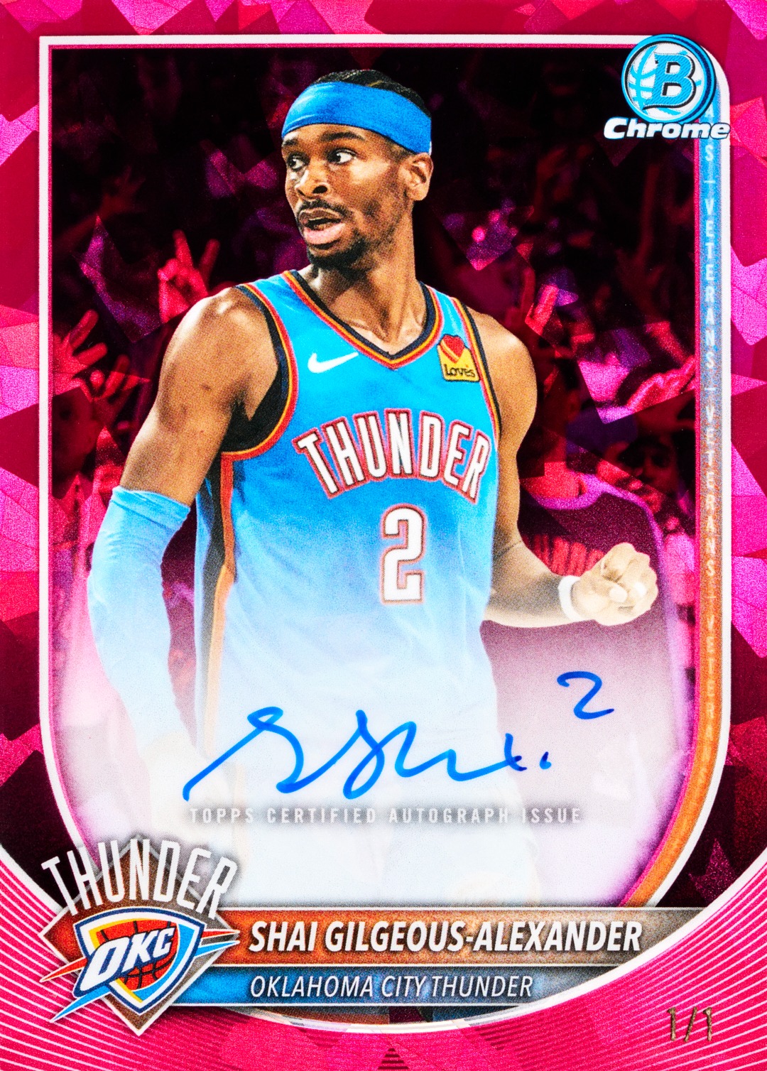 Example Topps Bowman Basketball Sapphire Card
