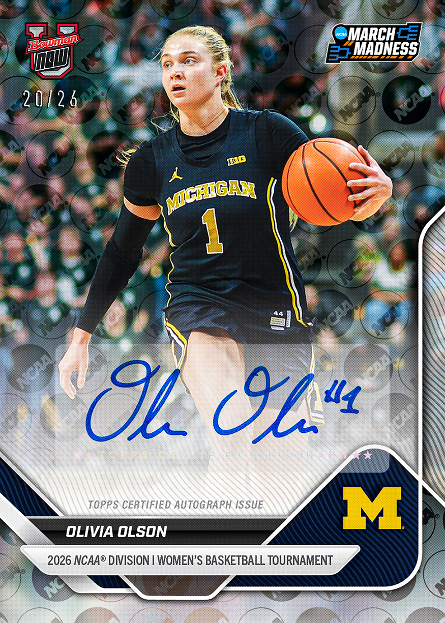 Example Topps Bowman U Now March Madness Basketball Card