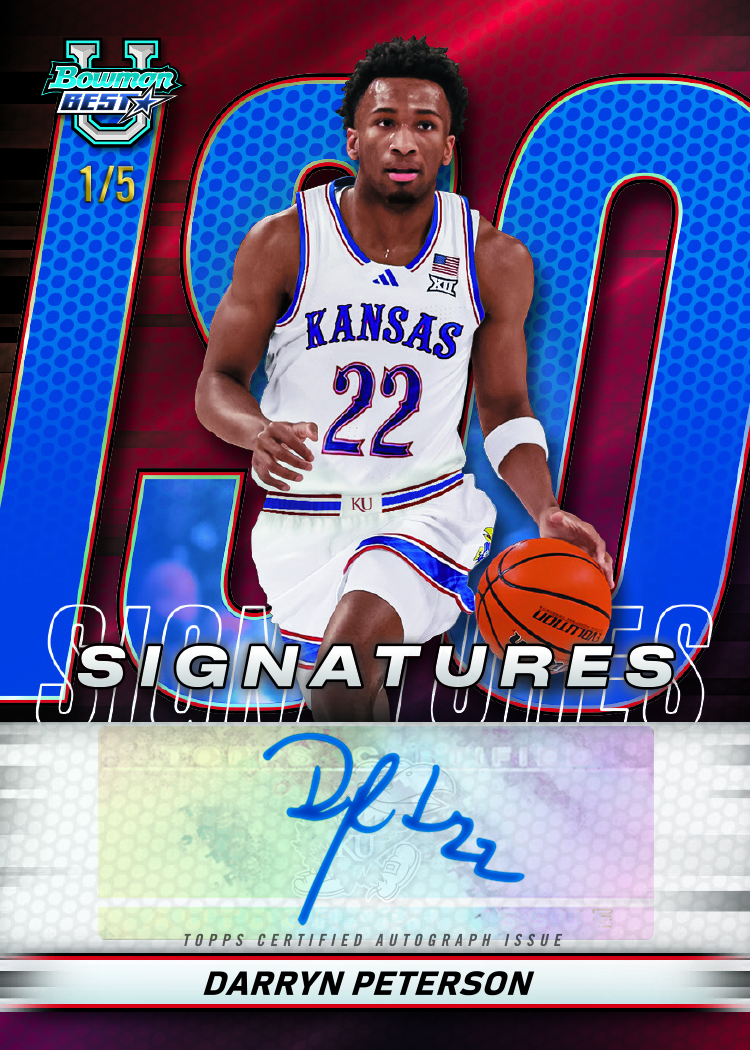 Example Topps Bowman University Best Basketball Card