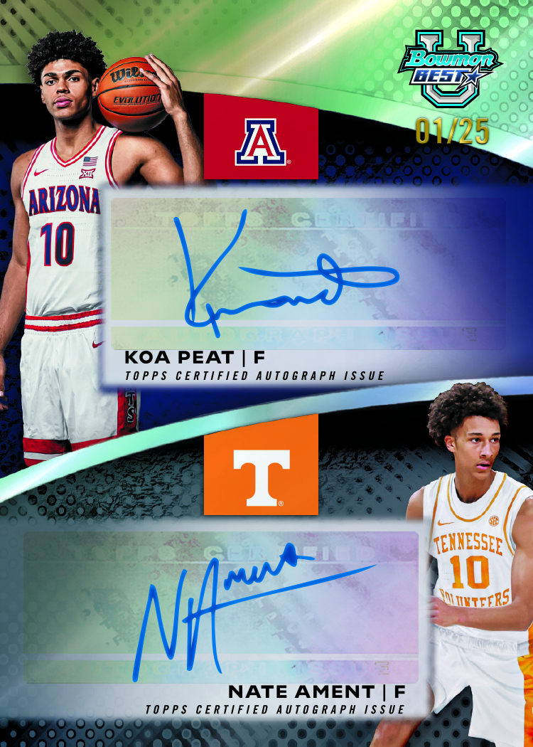 Example Topps Bowman University Best Basketball Card