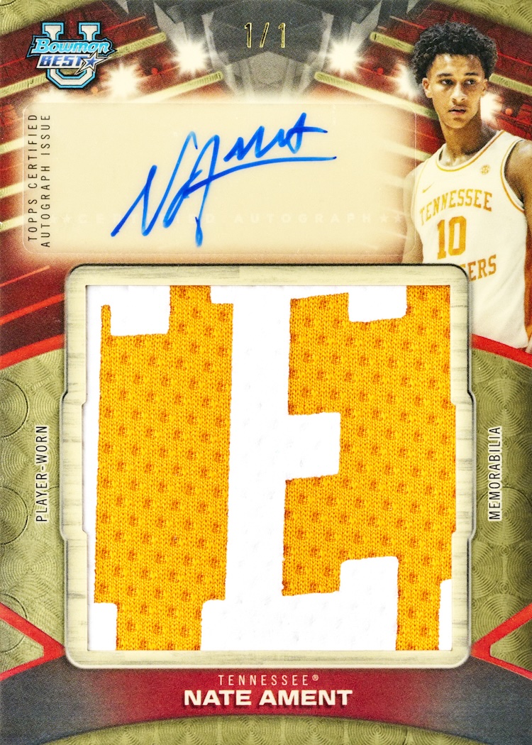Example Topps Bowman University Best Basketball Card