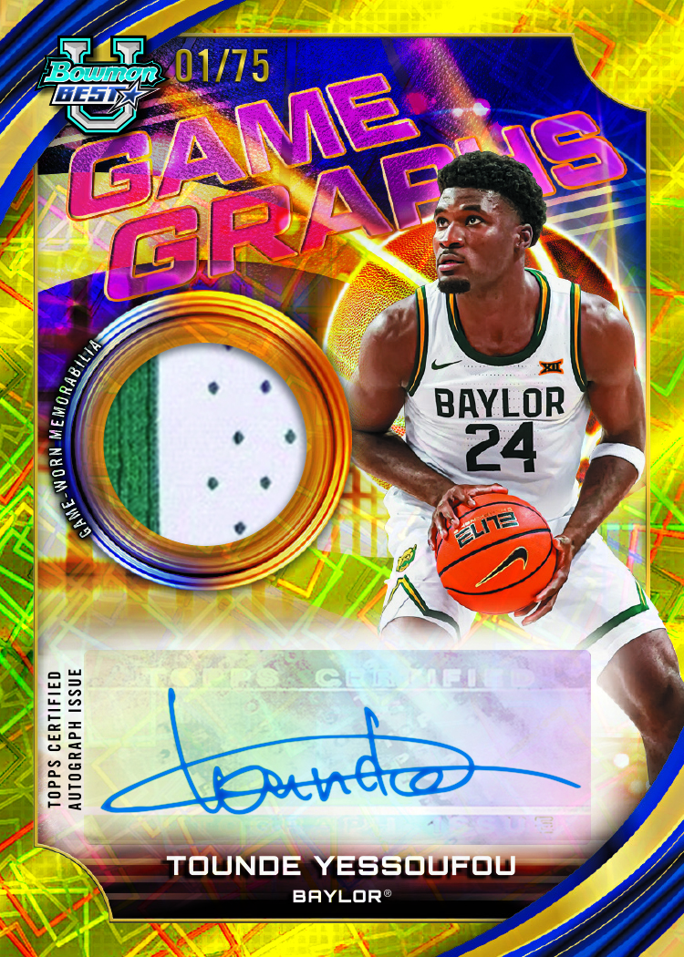 Example Topps Bowman University Best Basketball Card
