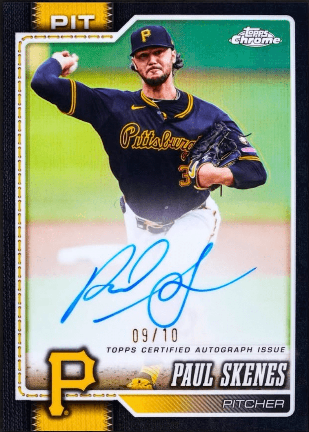 Example Topps Chrome Baseball Card
