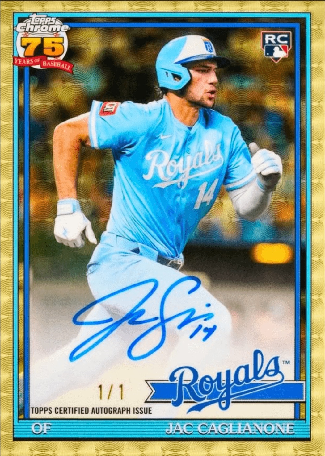 Example Topps Chrome Baseball Card