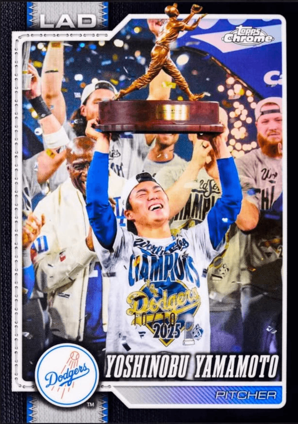 Example Topps Chrome Baseball Card