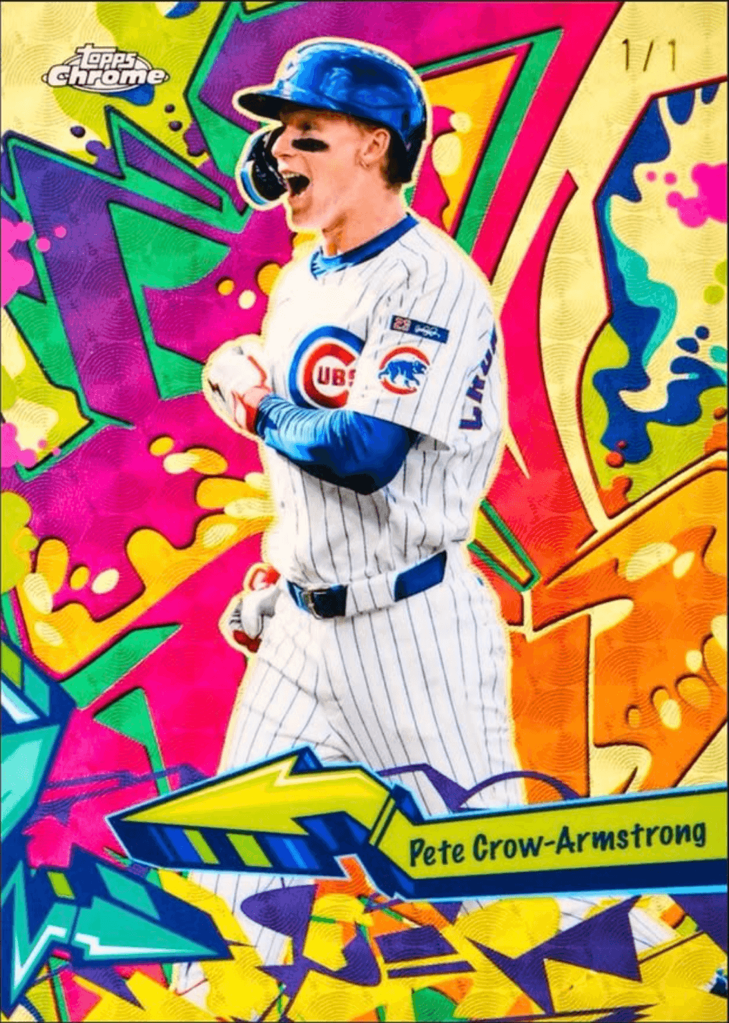 Example Topps Chrome Baseball Card