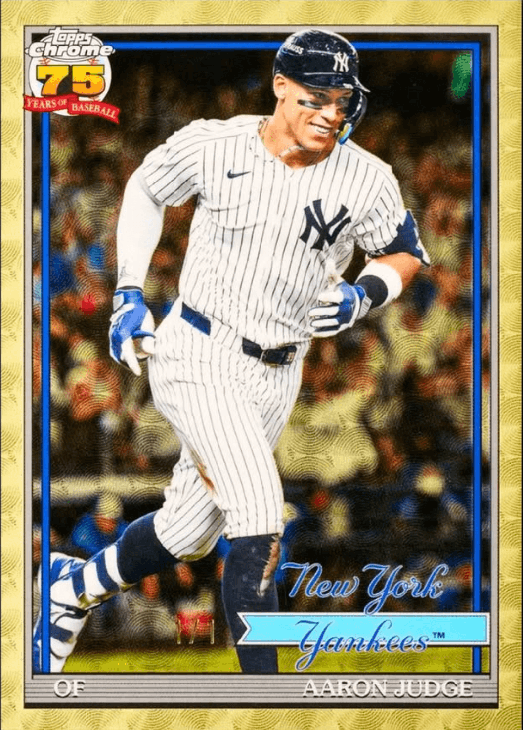 Example Topps Chrome Baseball Card