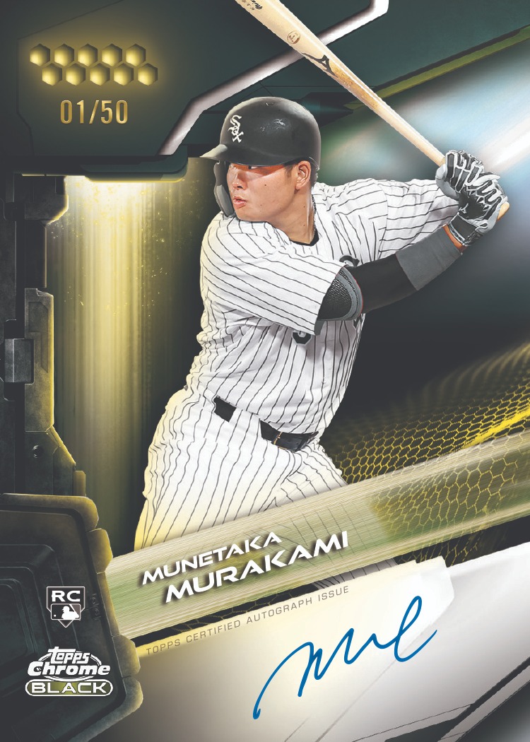 Example Topps Chrome Black Baseball Card