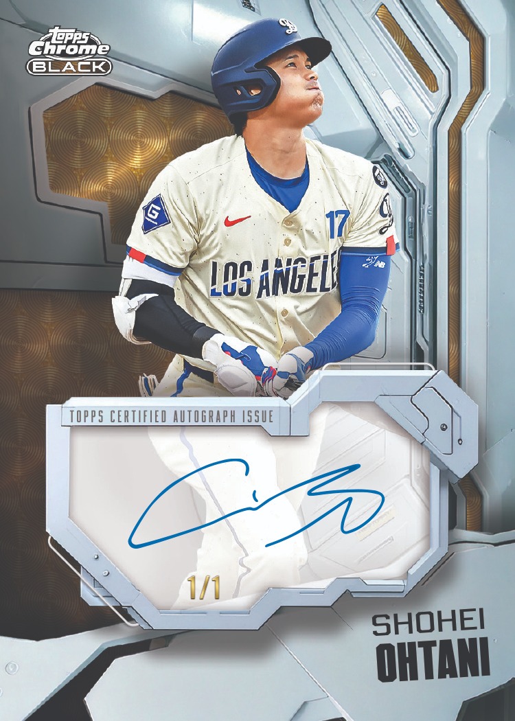 Example Topps Chrome Black Baseball Card