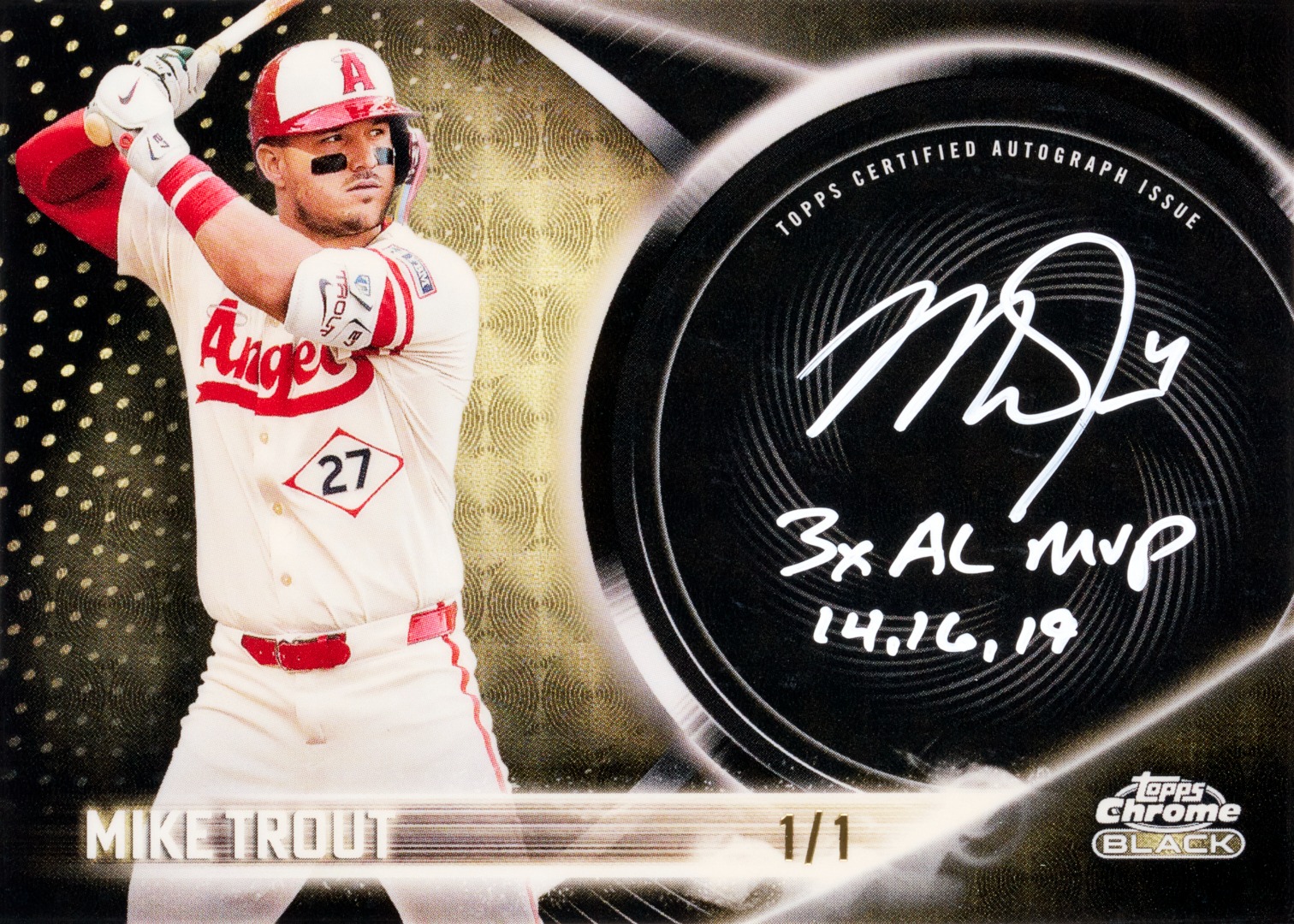 Example Topps Chrome Black Baseball Card