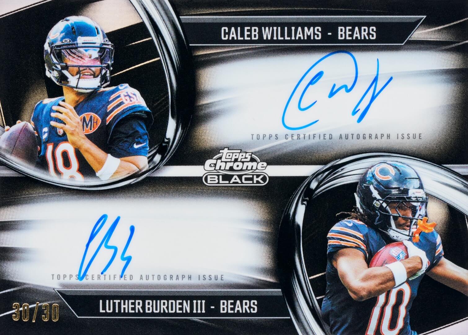 Example Topps Chrome Black Football Card