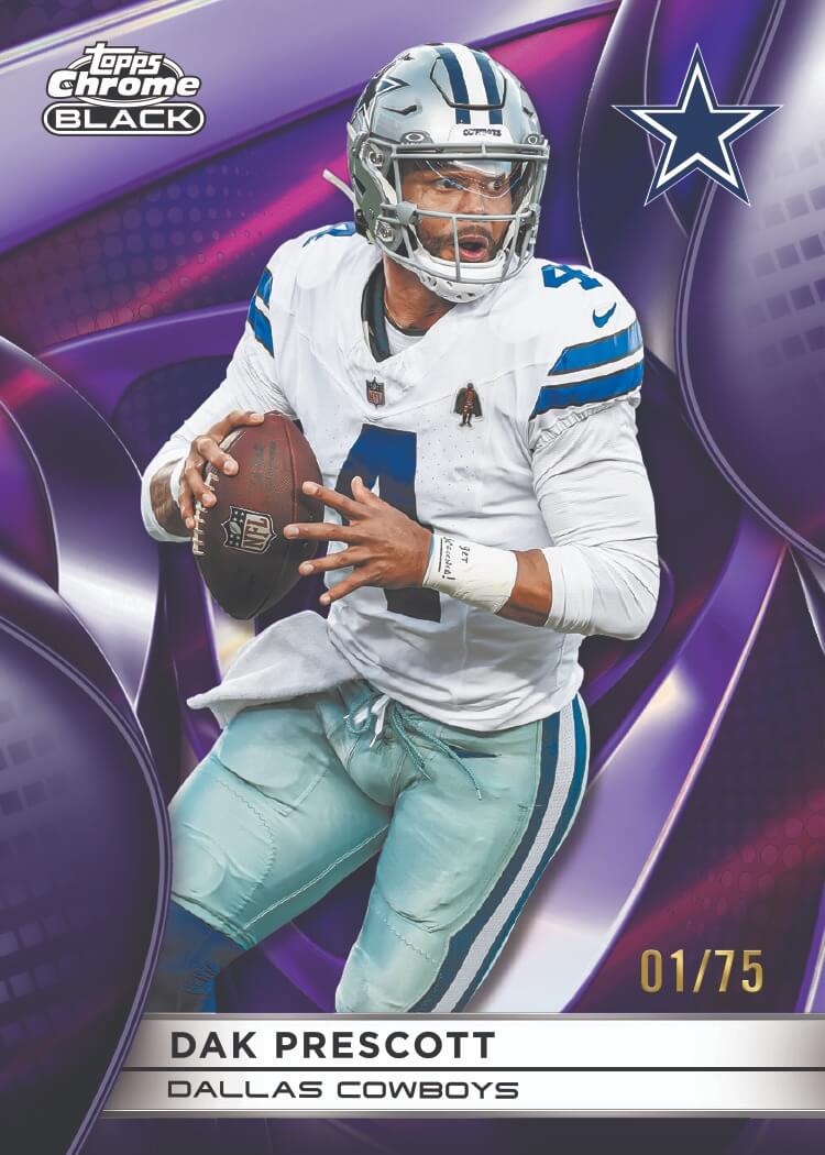 Example Topps Chrome Black Football Card