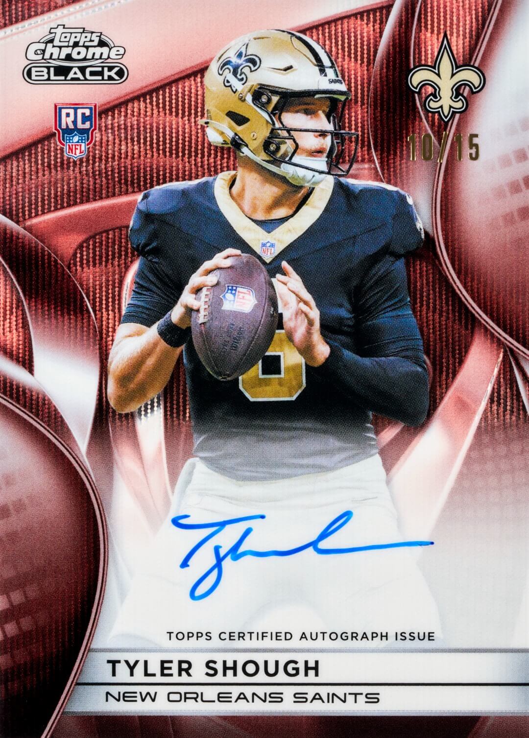 Example Topps Chrome Black Football Card