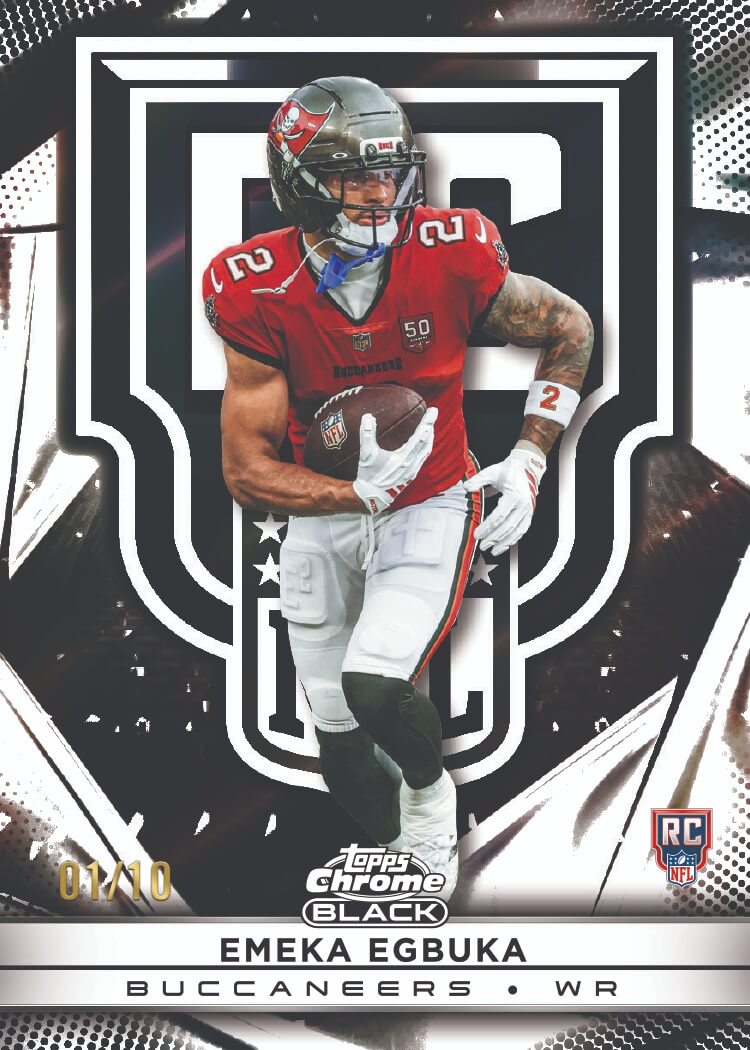 Example Topps Chrome Black Football Card