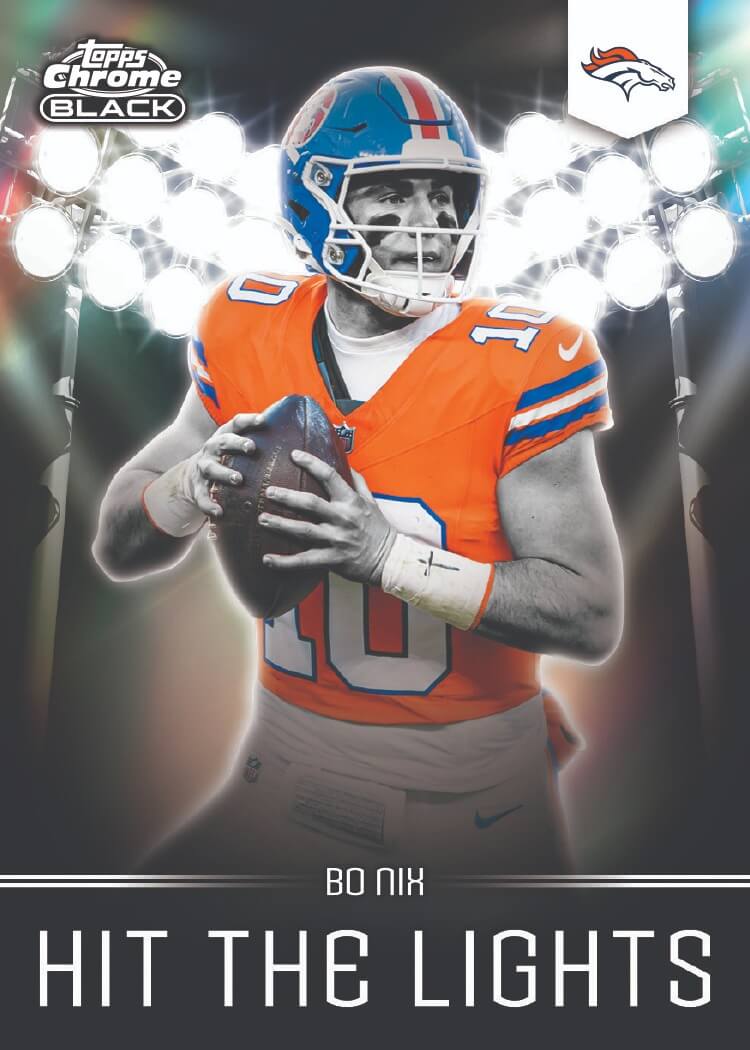 Example Topps Chrome Black Football Card