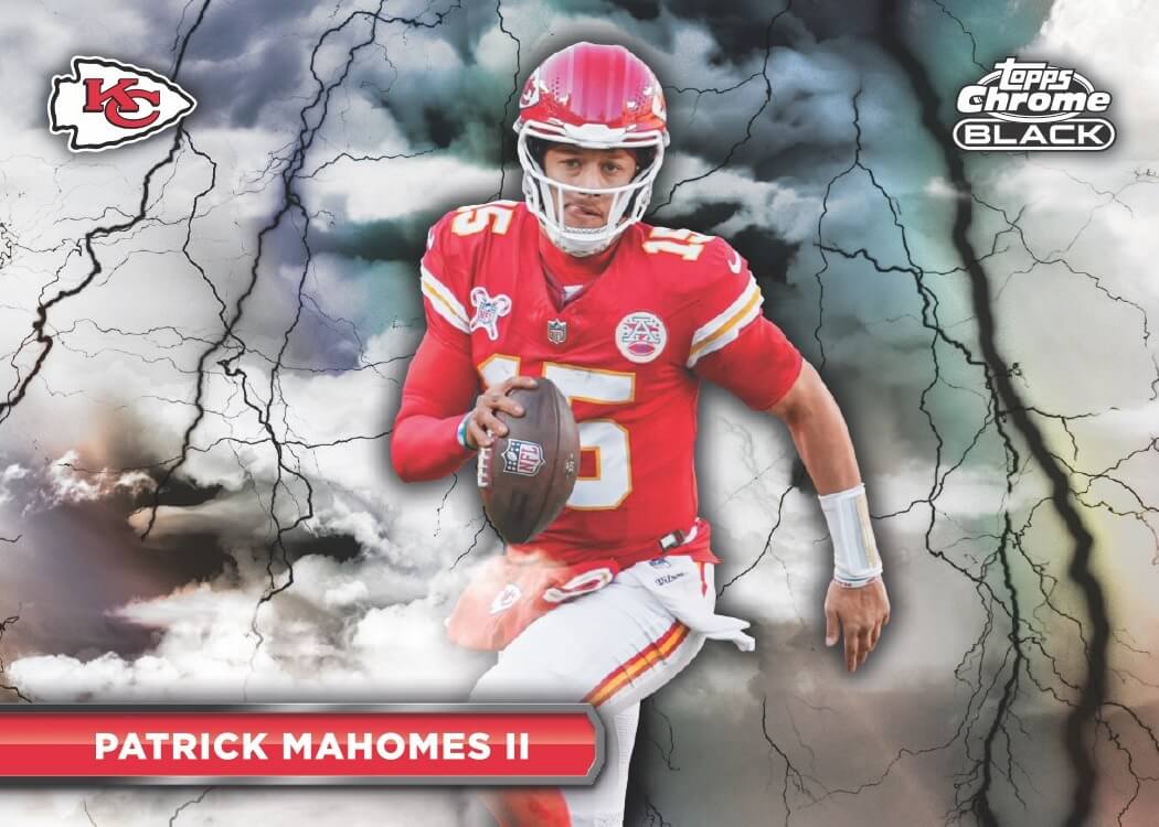Example Topps Chrome Black Football Card