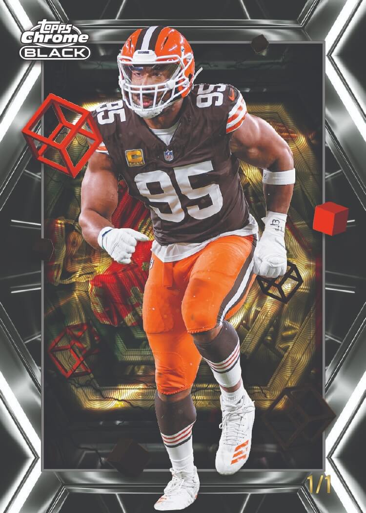 Example Topps Chrome Black Football Card
