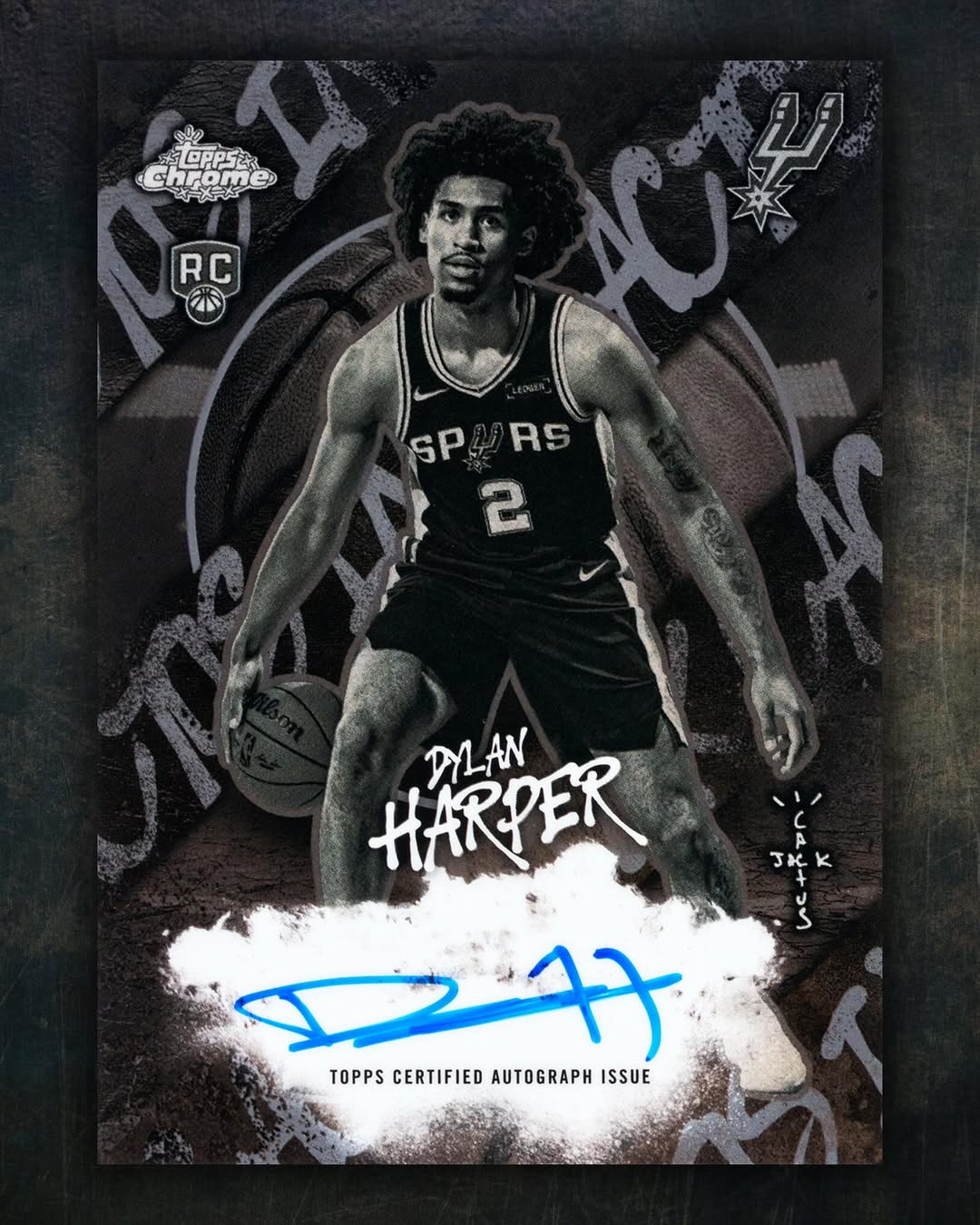 Example Topps Chrome Cactus Jack Basketball Card