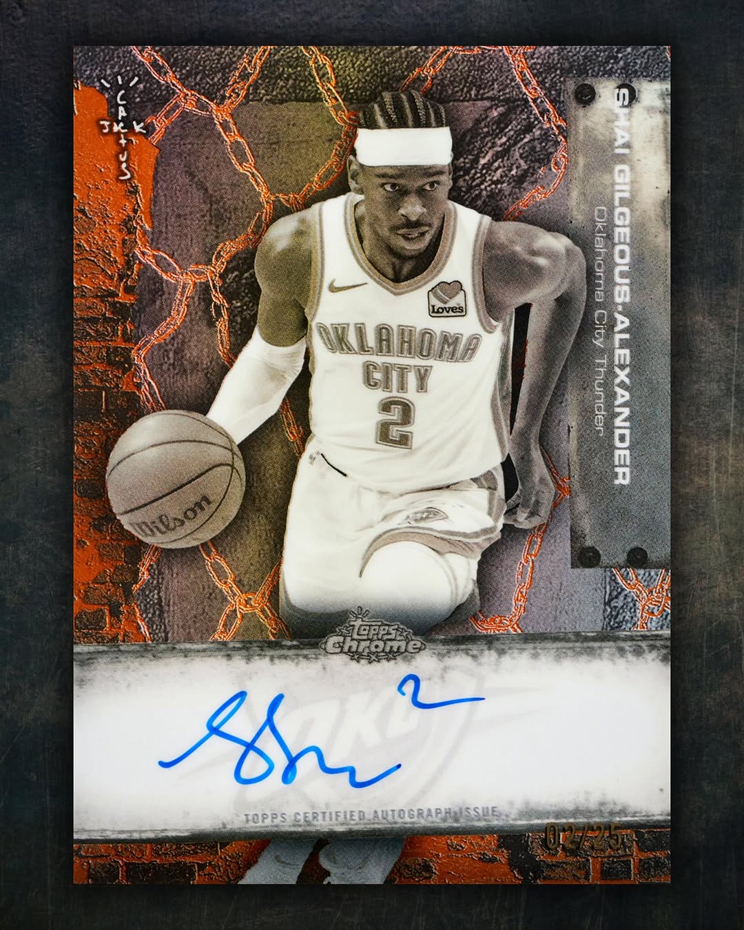 Example Topps Chrome Cactus Jack Basketball Card