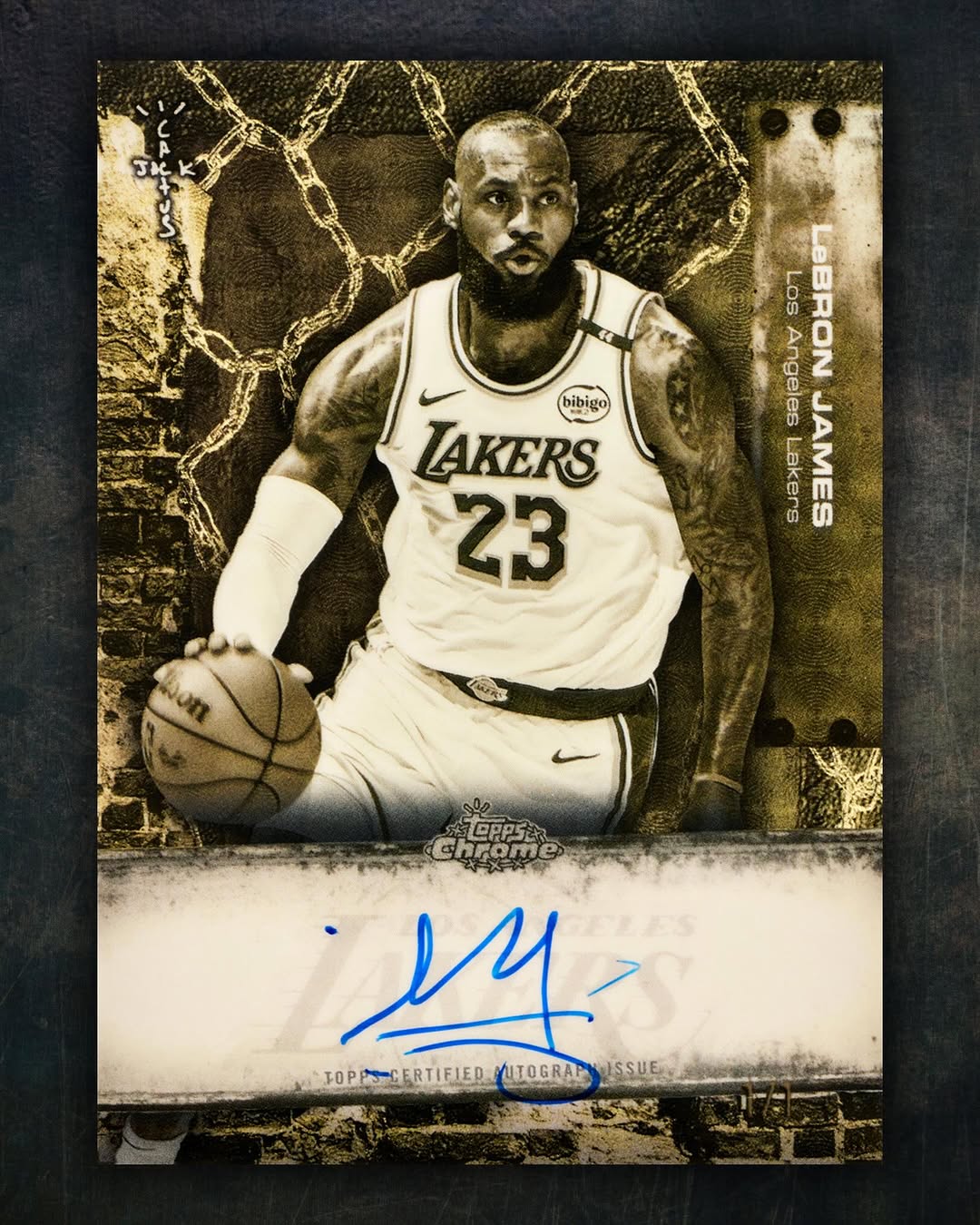 Example Topps Chrome Cactus Jack Basketball Card