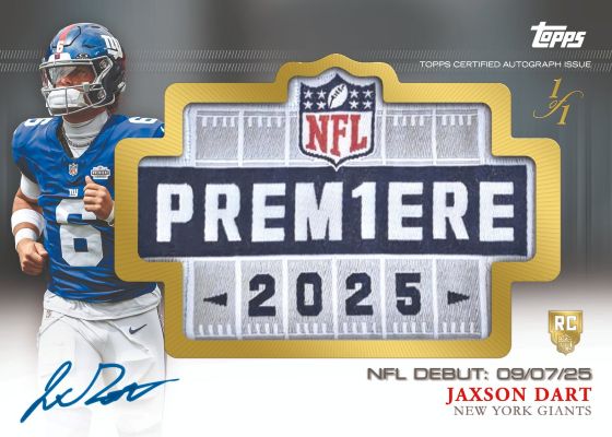 Example Topps Chrome Football Card