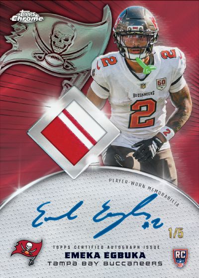 Example Topps Chrome Football Card