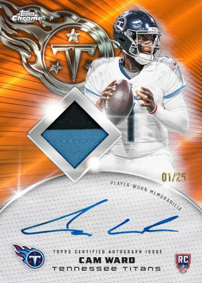 Example Topps Chrome Football Card