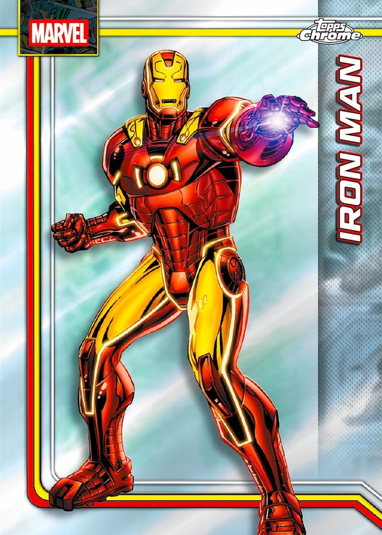 Example Topps Chrome Marvel Comics Card