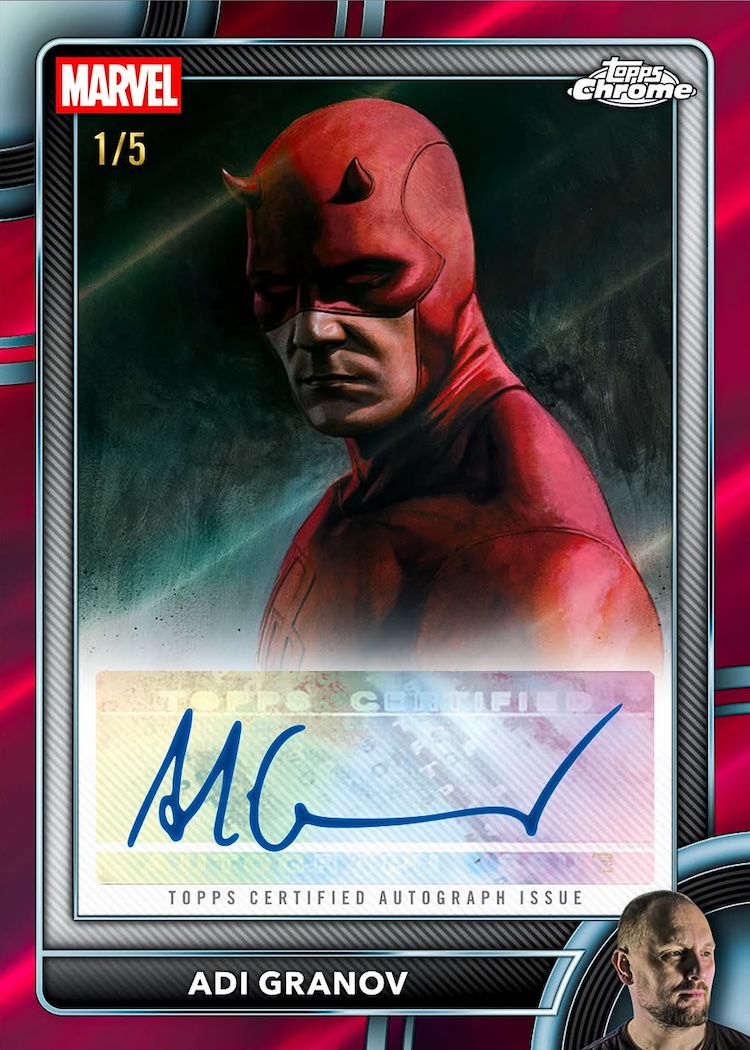Example Topps Chrome Marvel Comics Card
