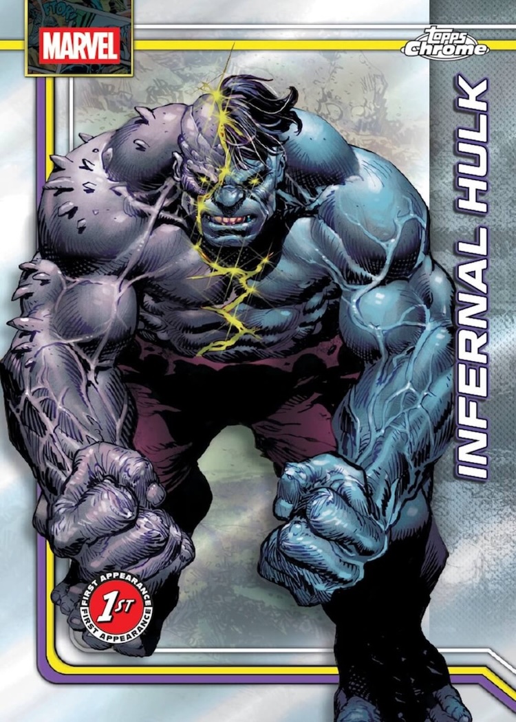 Example Topps Chrome Marvel Comics Card