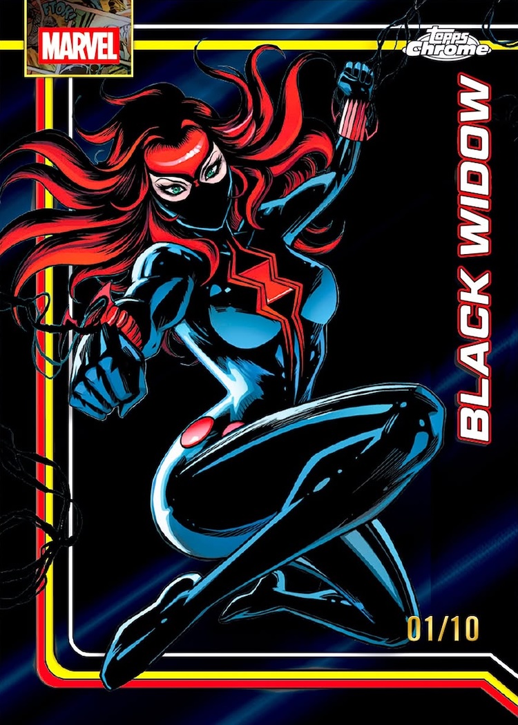 Example Topps Chrome Marvel Comics Card