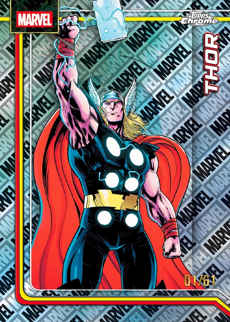 Example Topps Chrome Marvel Comics Card