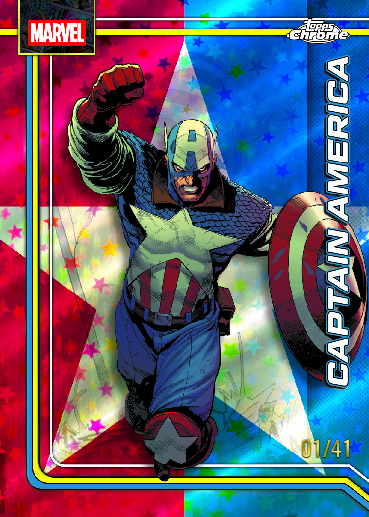 Example Topps Chrome Marvel Comics Card