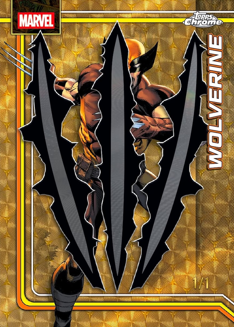 Example Topps Chrome Marvel Comics Card