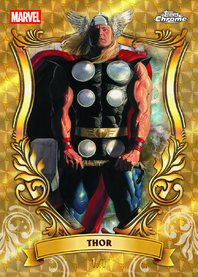 Example Topps Chrome Marvel Comics Card