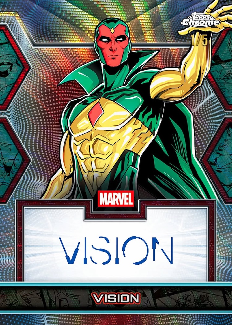 Example Topps Chrome Marvel Comics Card